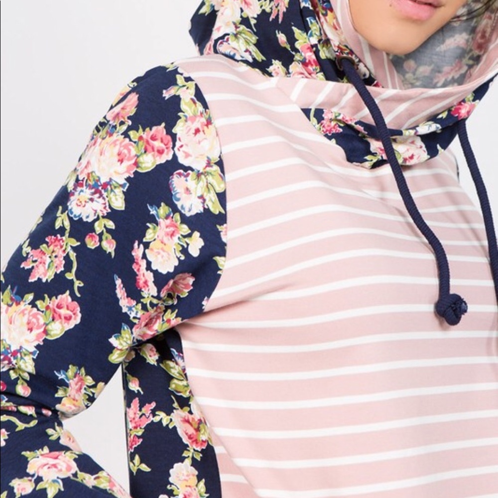 Blush Floral Hoodie